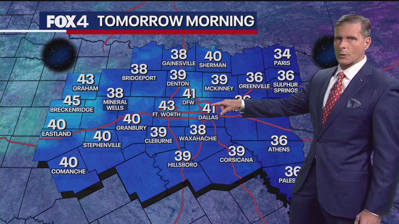 Dallas weather: November 10 evening forecast