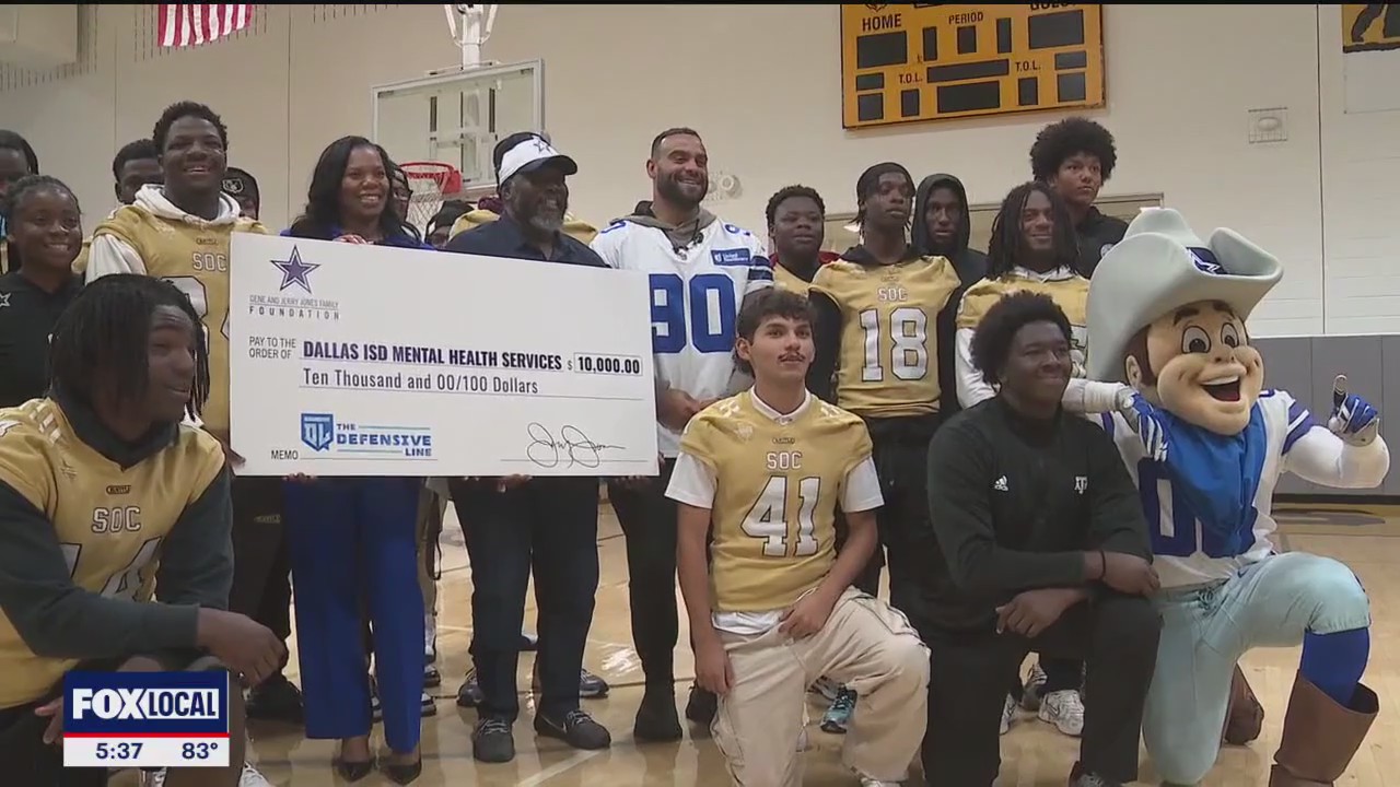 Dallas Cowboys player talks mental health with Dallas ISD