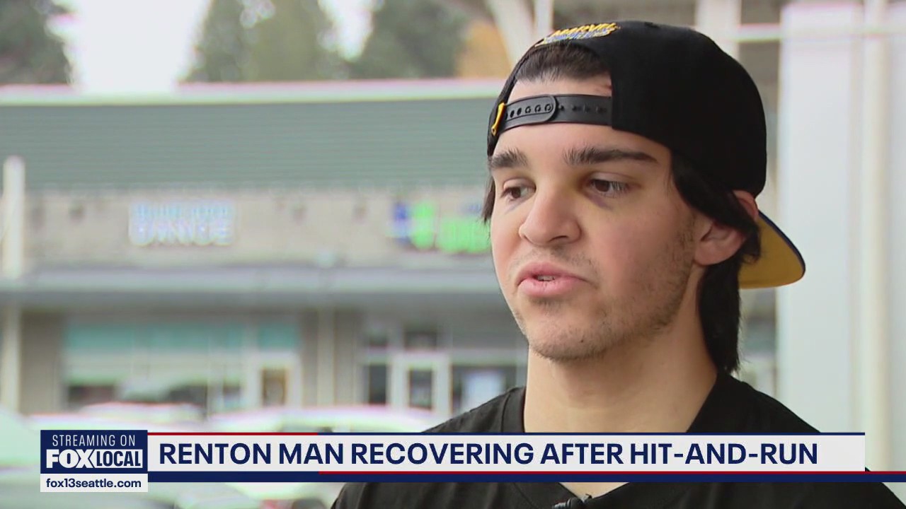 Hit-and-run caught on camera in Renton; victim speaks as search continues