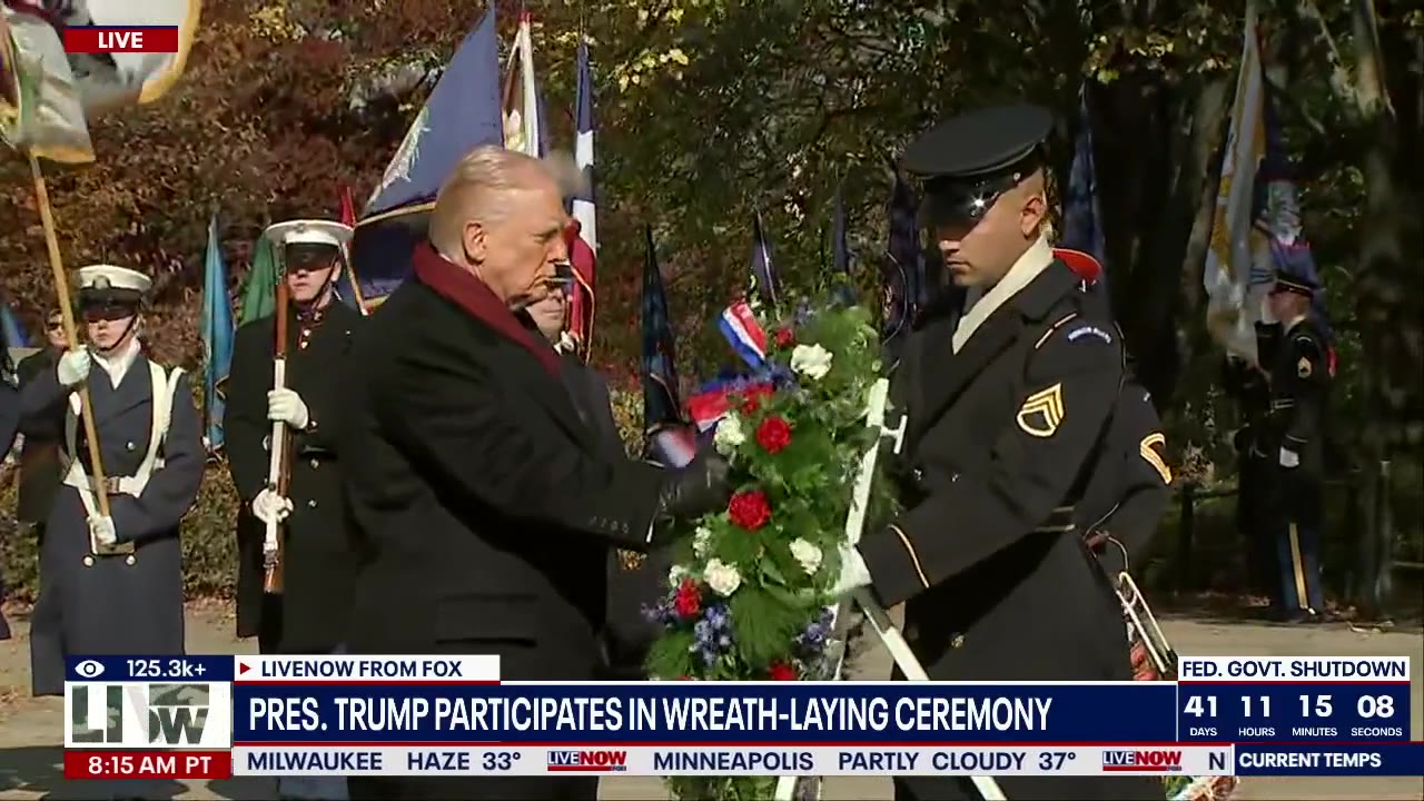 Pres. Trump lays wreath at Arlington Natl. Cemetery