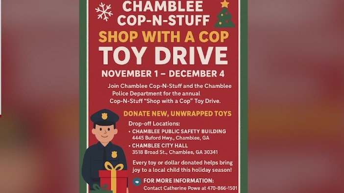 Chamblee police cop-n-stuff toy drive