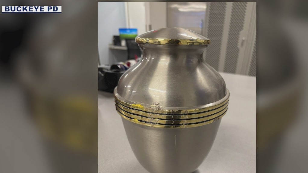 Urn found on side of Buckeye road, police say