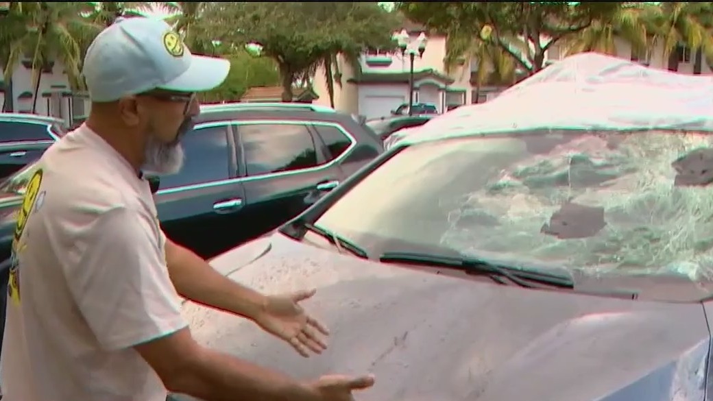 Florida driver hit by a tire on turnpike