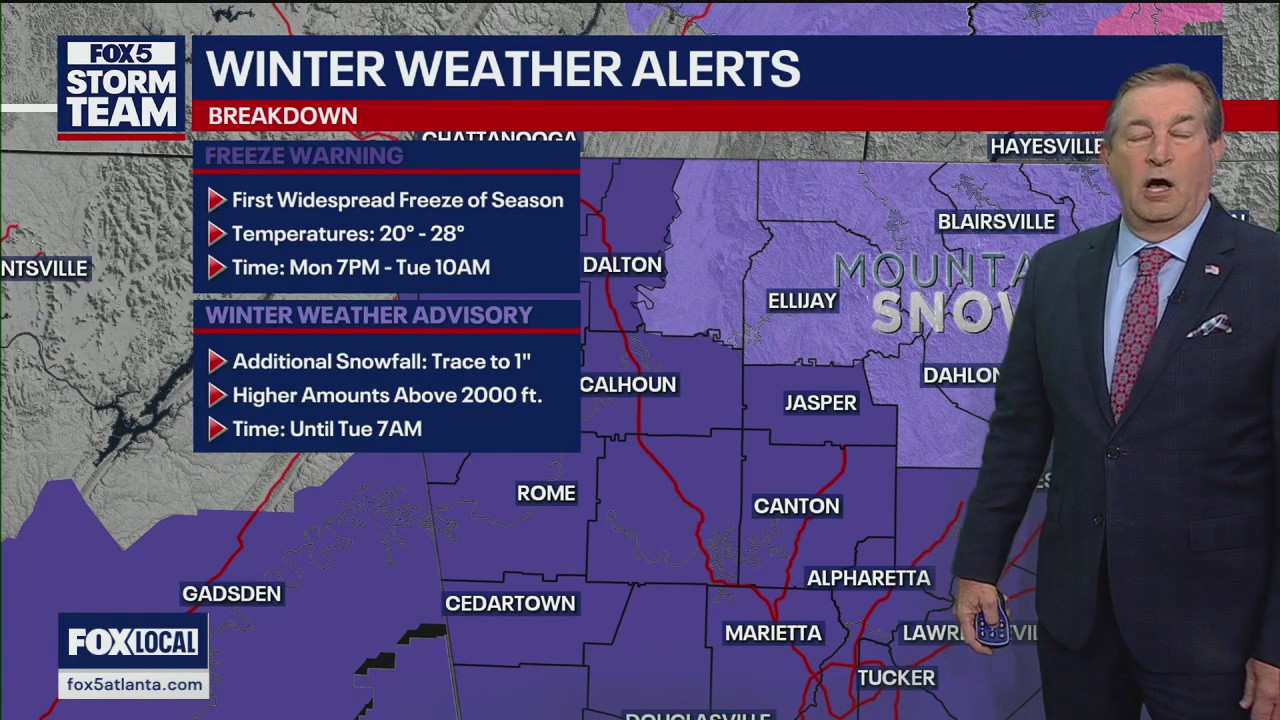 Monday evening forecast