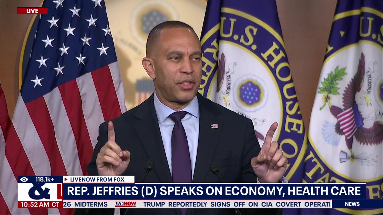 Rep. Jeffries delivers remarks on economy, healthcare