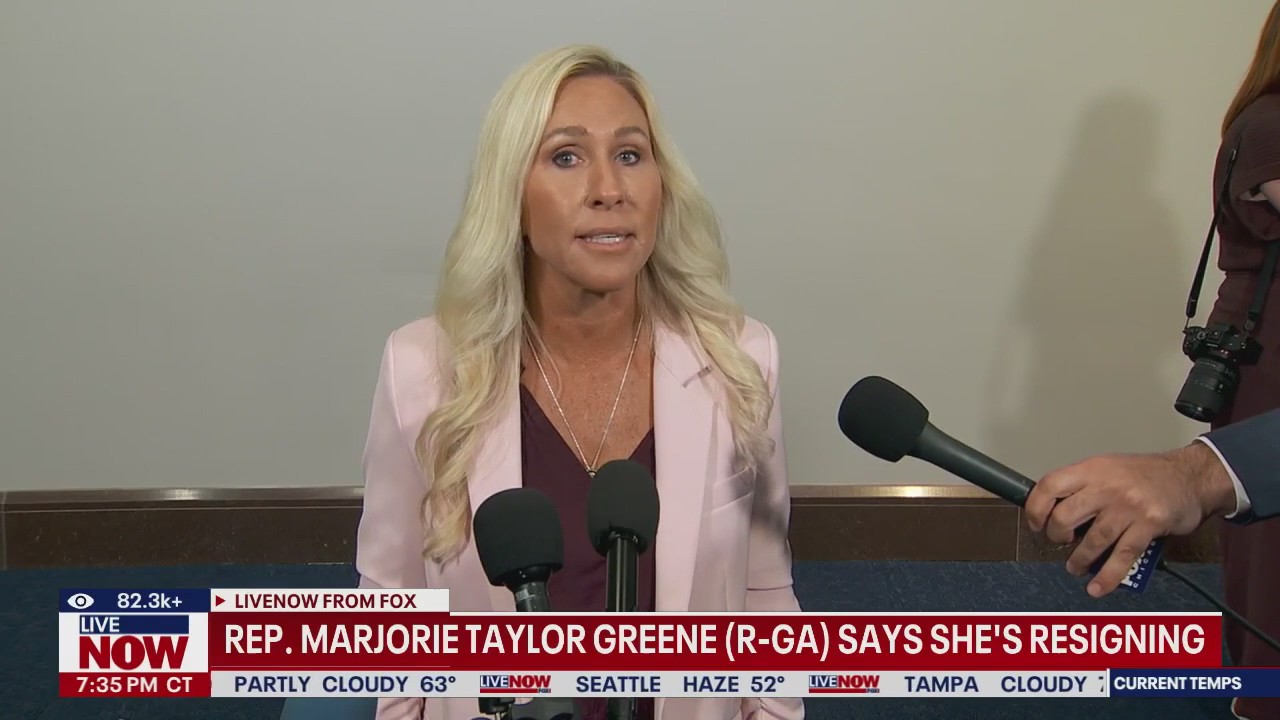 Rep. Marjorie Taylor Greene resigning from Congress