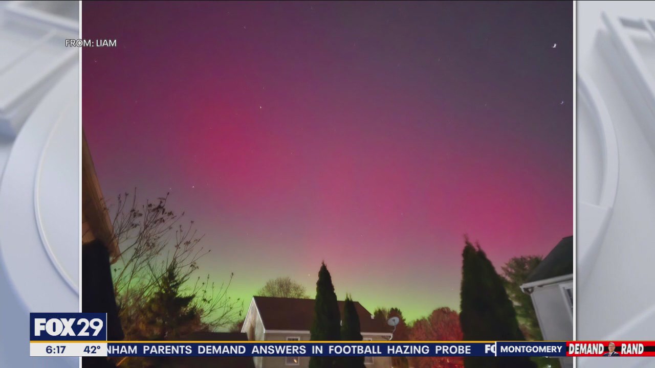 Northern lights visible in Philadelphia suburbs overnight Tuesday