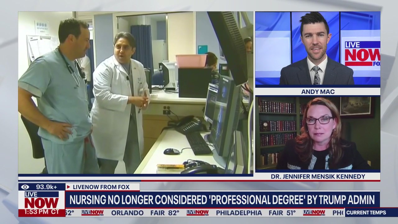 Nursing removed from 'professional degree list'