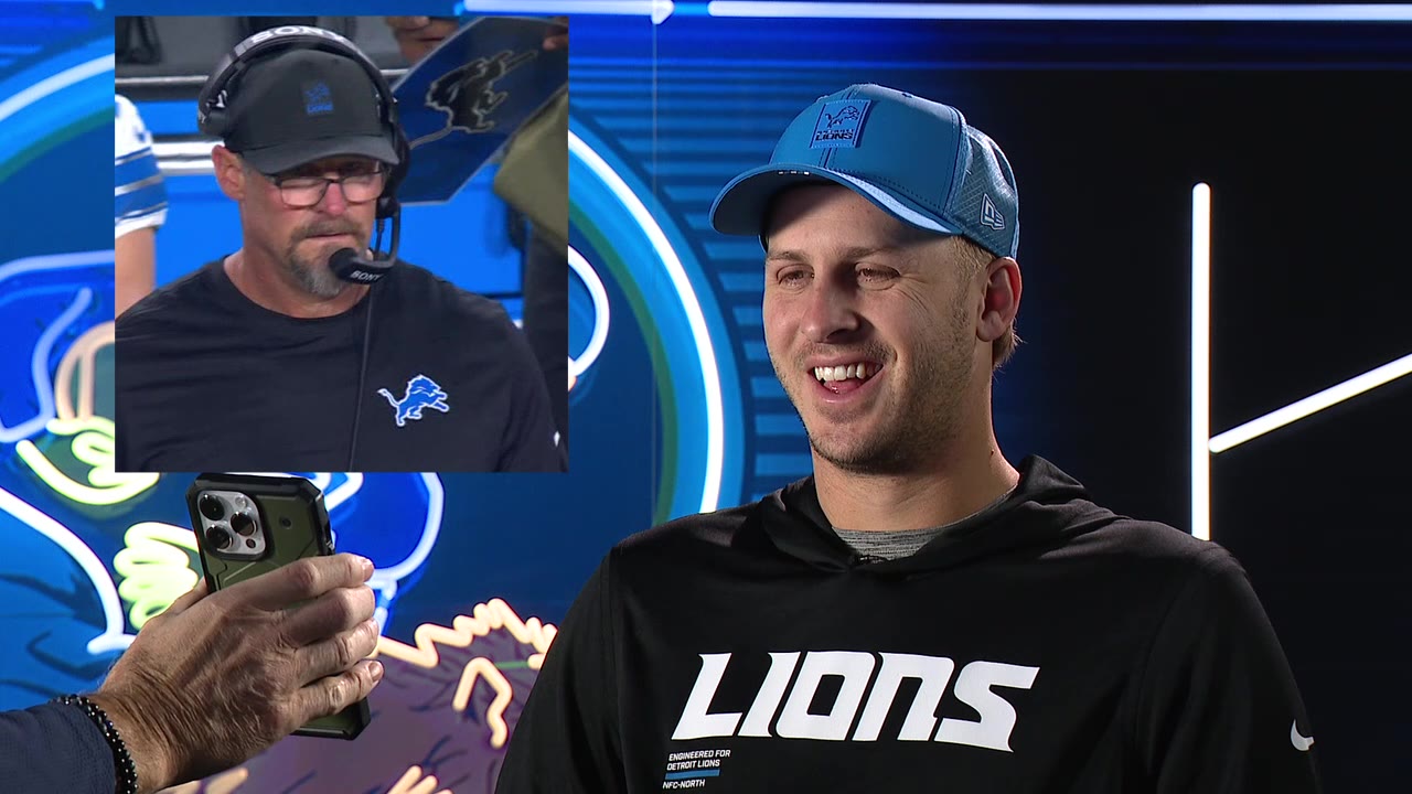 Jared Goff on Lions Big Offense Day and Dan Campbell's Play Calling