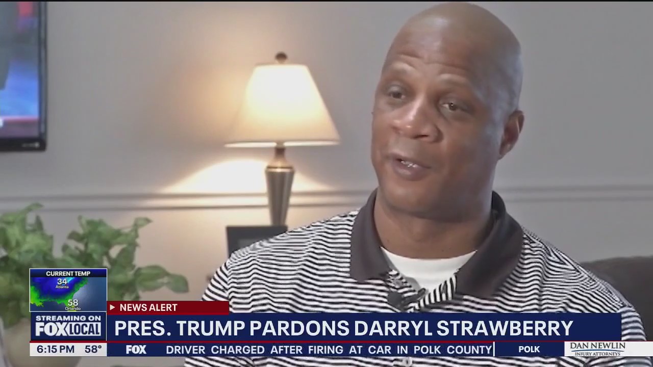 Darryl Strawberry thanks Trump for presidential pardon