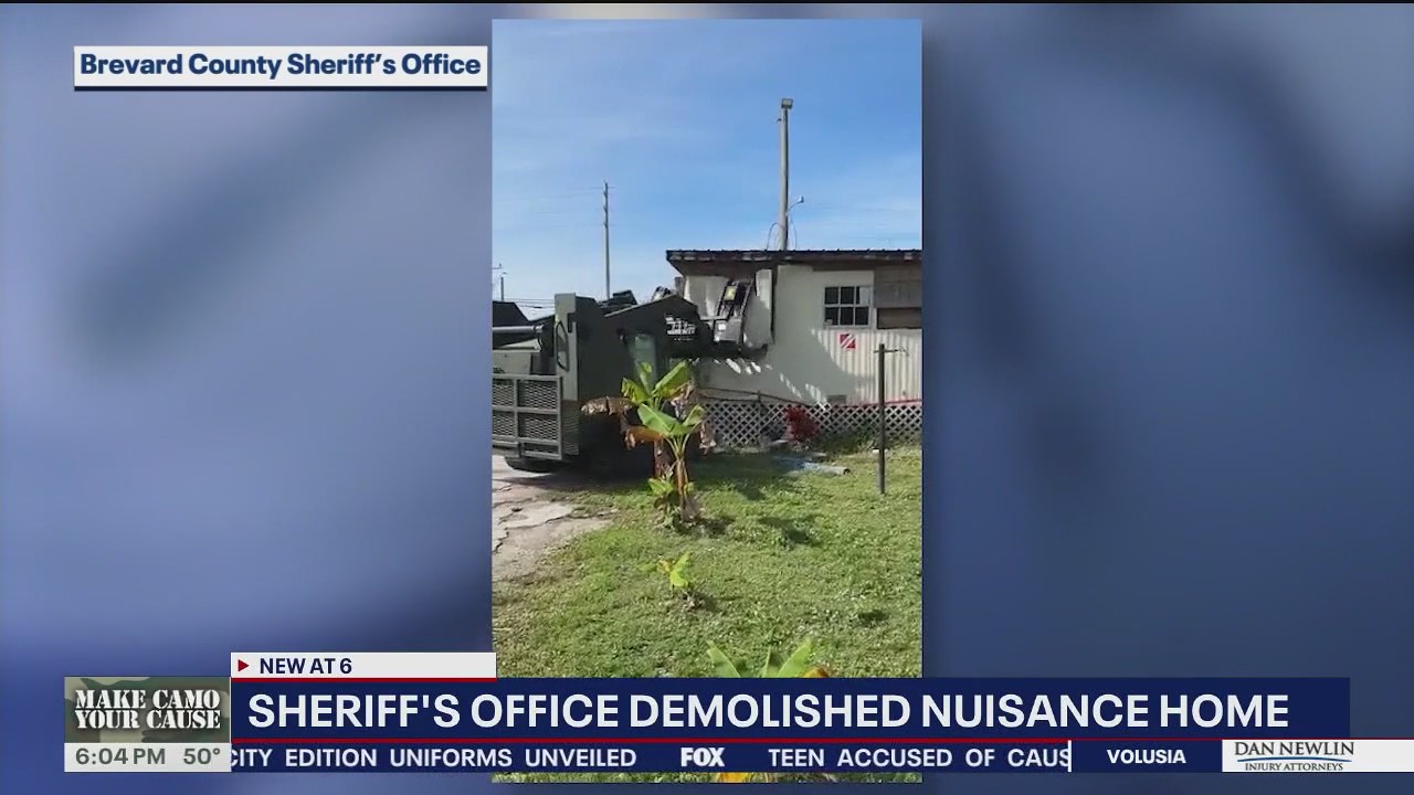Brevard County sheriff demolishes home tied to violent standoff