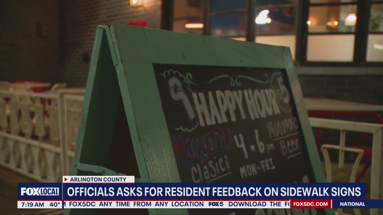 Arlington County asks residents for feedback on sidewalk signs