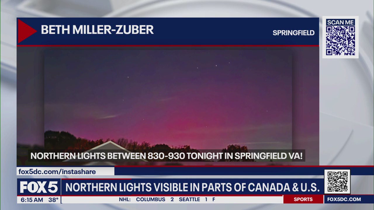 Northern lights dazzle DMV region