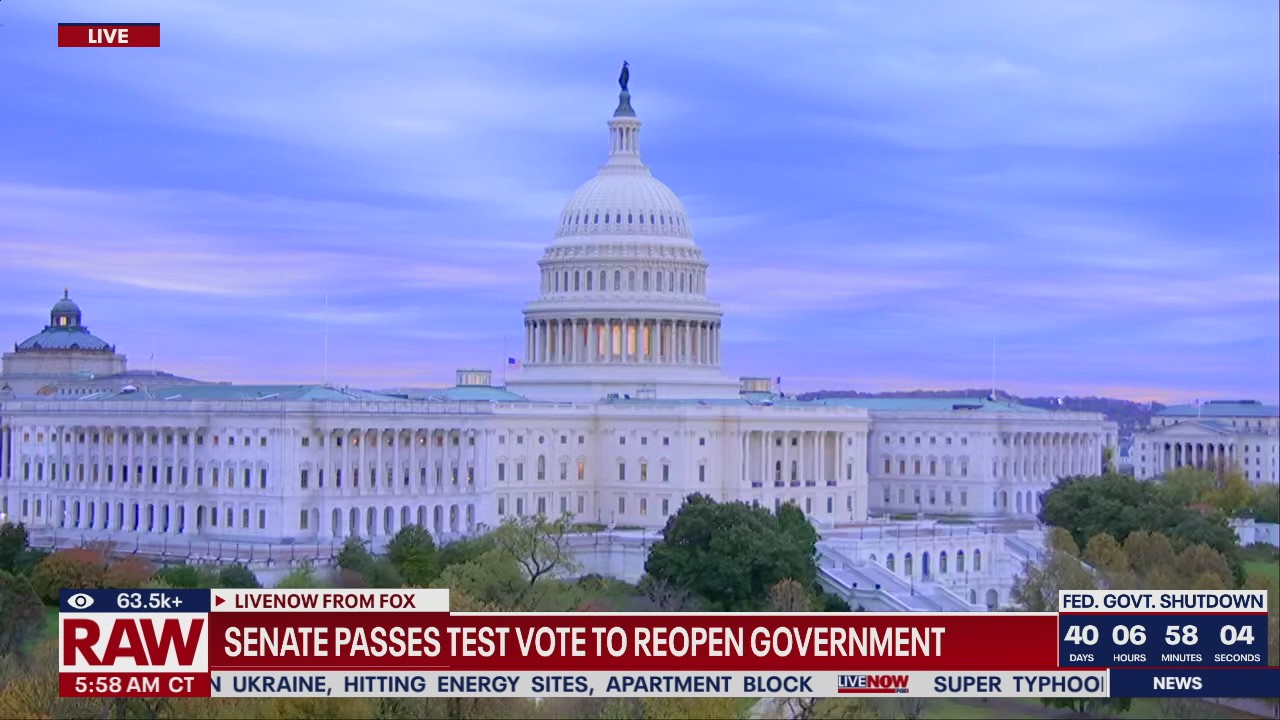 Senate passes test vote to reopen govt.