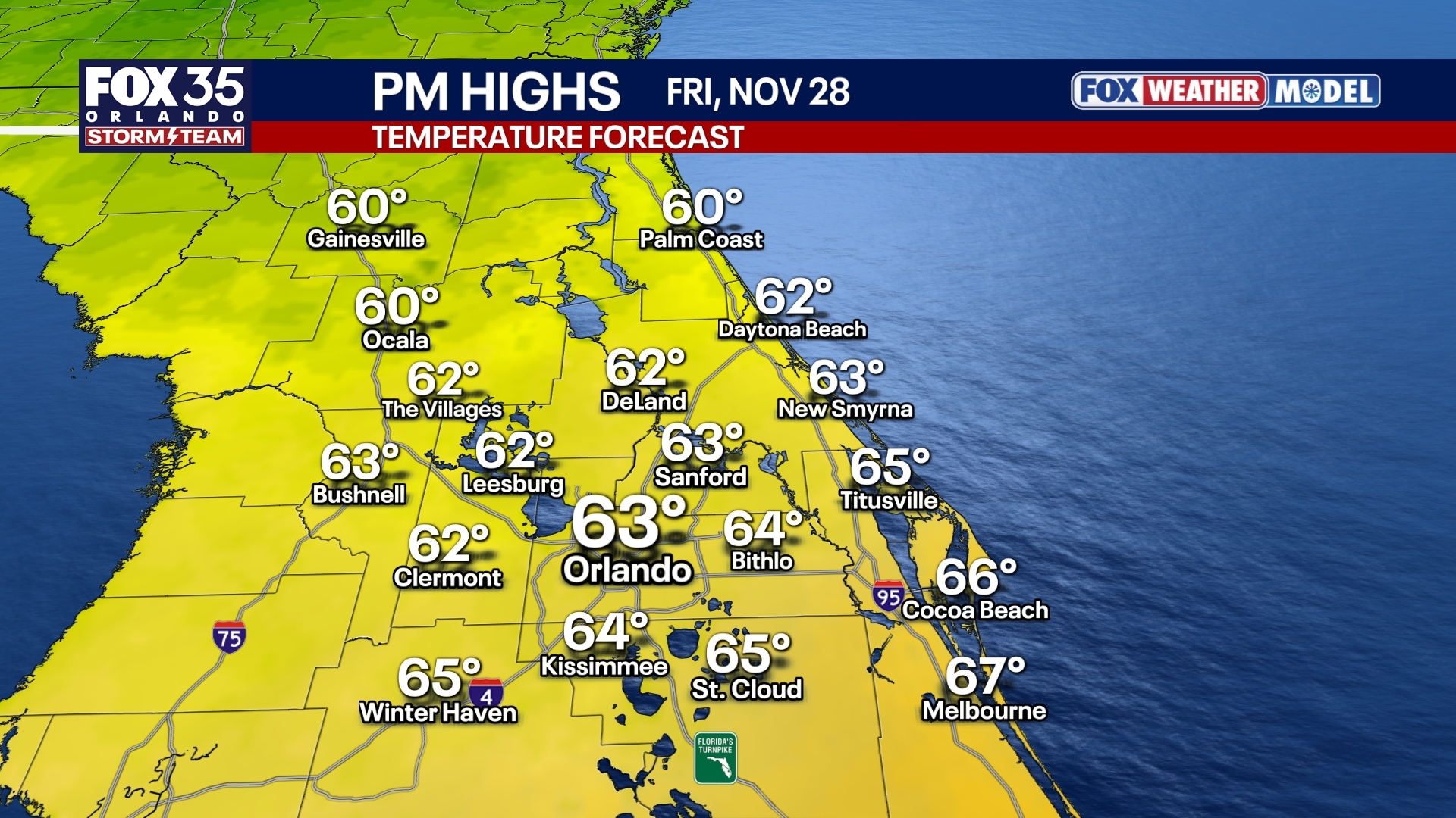 Orlando Weather Forecast PM: November 25, 2025